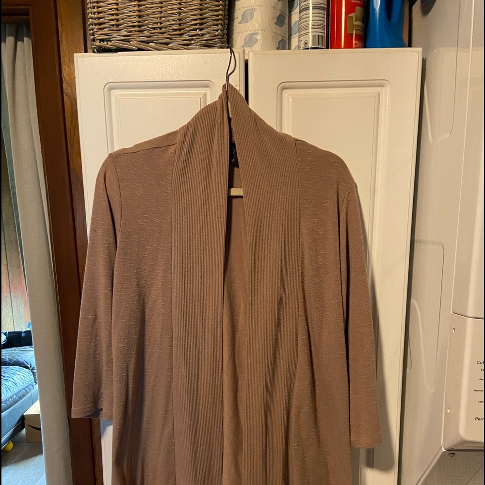 Bobeau Brand Light Brown or tan Cardigan